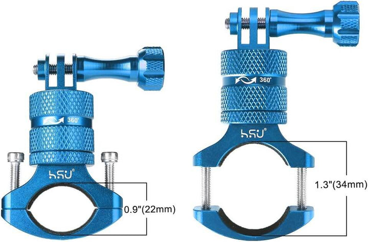 Blue Bicycle Handlebar Mount Size