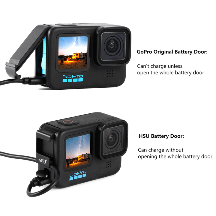 HSU Battery Door vs GoPro Original Battery Door
