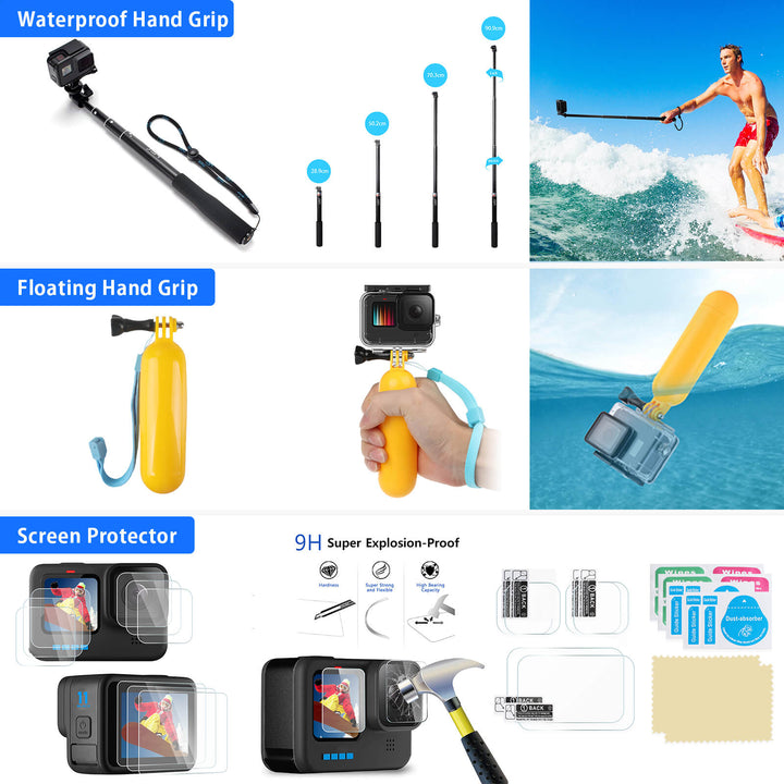 Products of HSU GoPro 72 in 1 Accessories Kit Display
