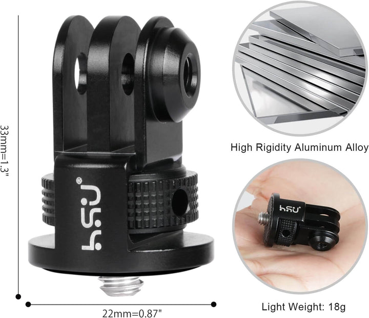 HSU Aluminum Action Camera Mount with Locking Ring