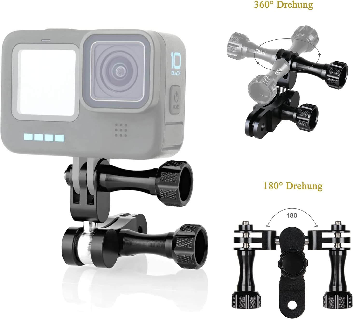 Helm Arm Kit für GoPro Erweiterbar Pole Curved Woh... – Vicedeal
