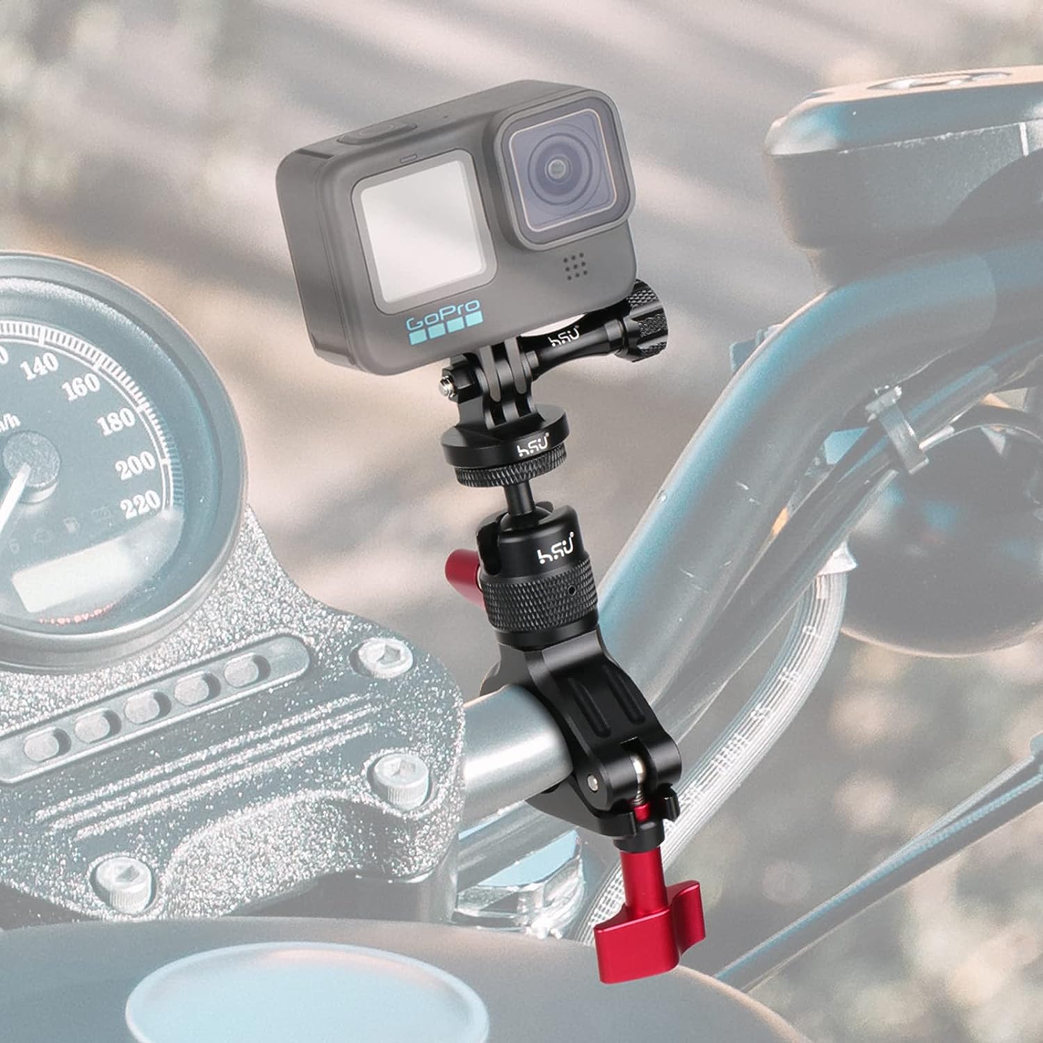 Motorcycle Handlebar U-Bolt Mount GoPro Camera Plate Adapter (sku 50203)