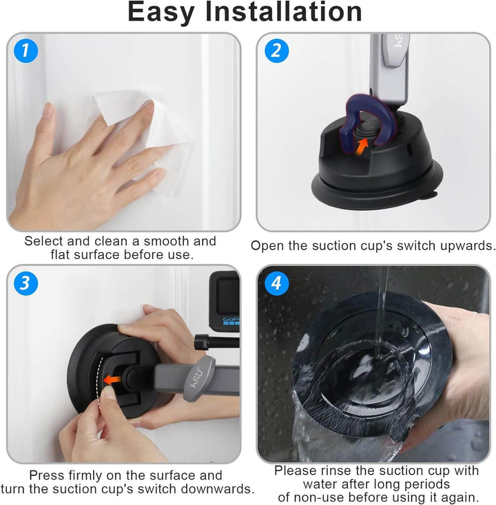 HSU Car Suction Cup Mount Installation Guide