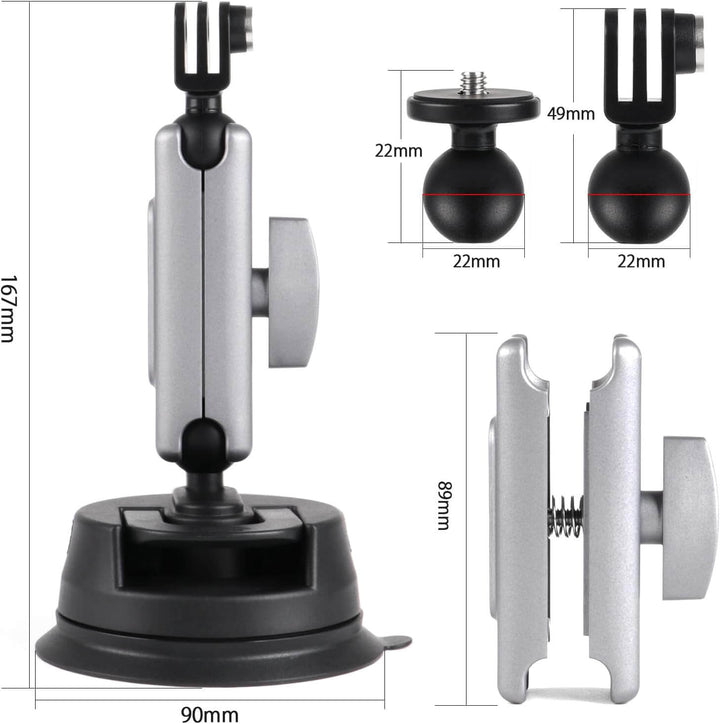 HSU Car Suction Cup Mount Size