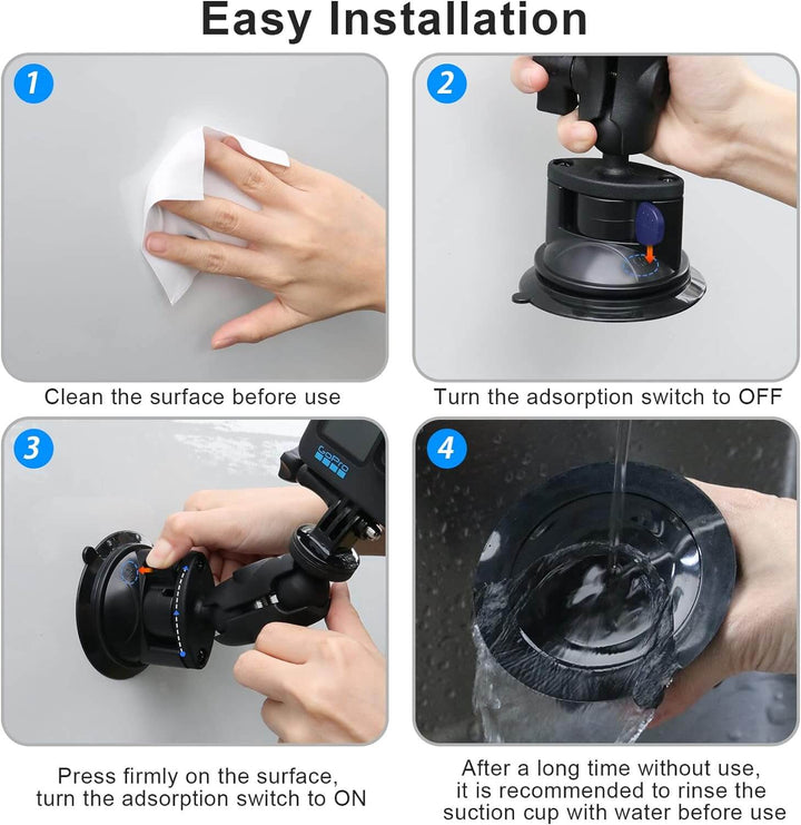 HSU Suction Cup Mount for GoPro Installation Guide
