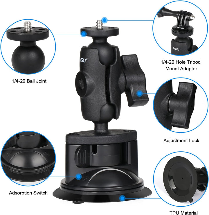 HSU Suction Cup Mount for GoPro