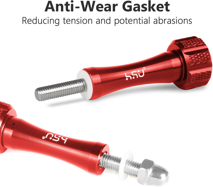 HSU Extended Aluminum Thumbscrew Set Red feature
