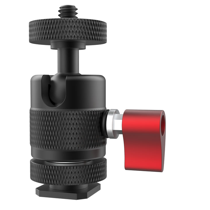 Mini Ball Head with 1/4” Camera Hot Shoe Mount Adapter