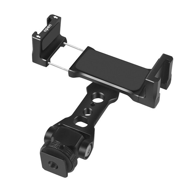 Aluminum Cell Phone Tripod Mount Adapter with Cold Shoes