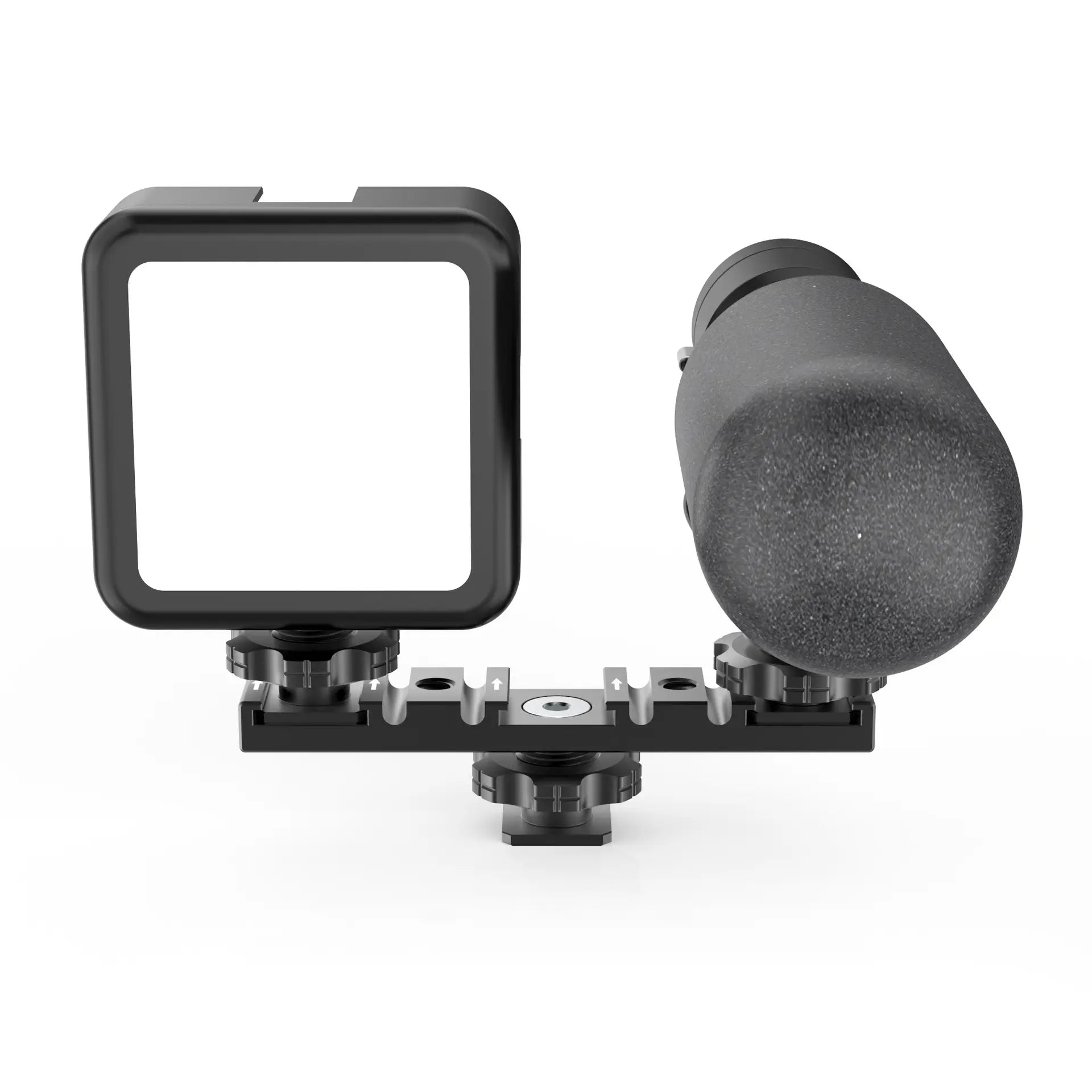 Cold Shoe Verlengbeugel – Aluminium 3-poorts Voor Camera, Flitser En Microfoon