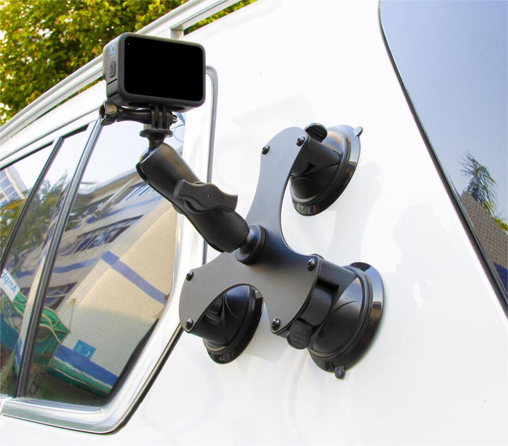 Triple Suction Cup Mount for Action Cameras – HSUSHOP