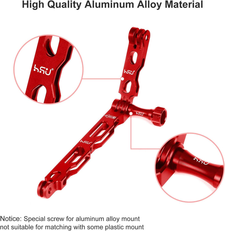 HSU Red Aluminum Straight Extension Arms