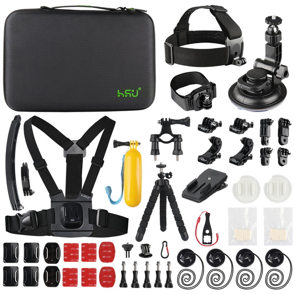 HSU 60-in-1 Accessory Kit for GoPro/DJI/AKASO/Action Cameras