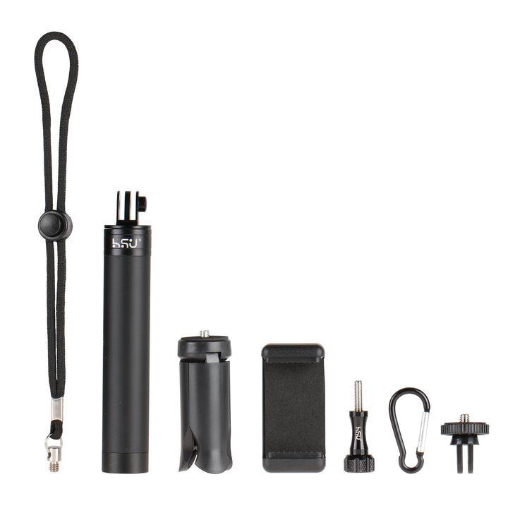 HSU Extendable Aluminum Selfie Stick/Monopod for GoPro Hero 10 Black/ Hero9/8/7/6/5/4