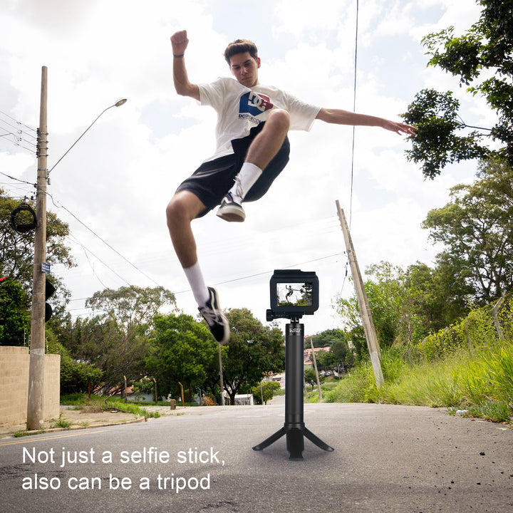 HSU Extendable Aluminum Selfie Stick/Monopod for GoPro Hero 10 Black/ Hero9/8/7/6/5/4