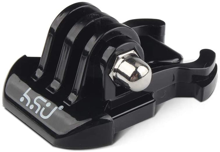 HSU Quick Release Buckle Clip Basic Base Mount, Long Thumb Screw Accessory Kit for GoPro Hero 3 3+ 4 5 6 7 SJ4000 SJ5000 SJ6000 (4 Pack, Black)