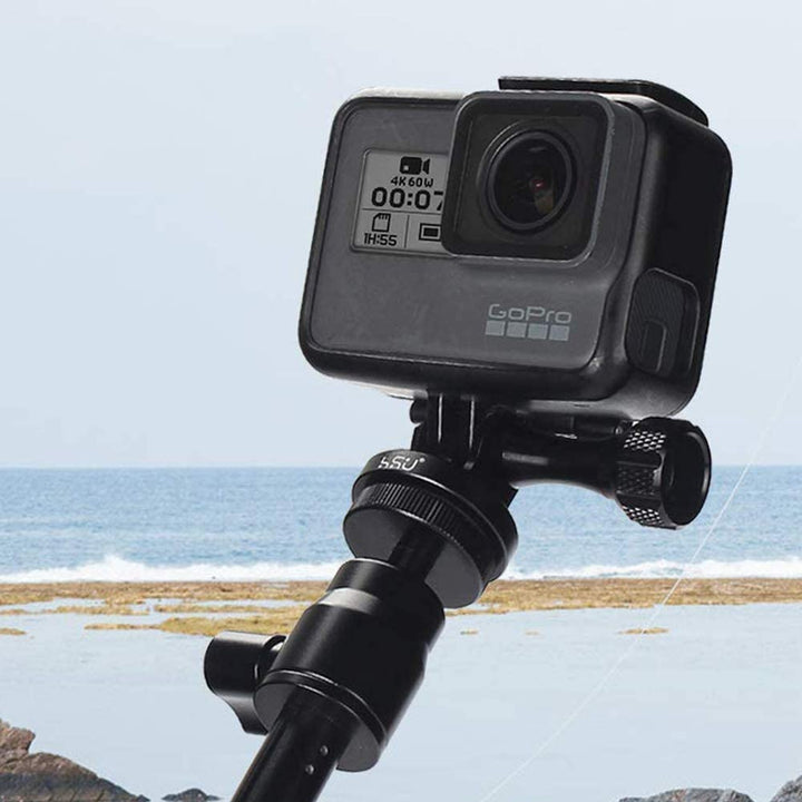HSU Aluminum Alloy GoPro Tripod/Monopod Mount with Thumbscrew (Black)