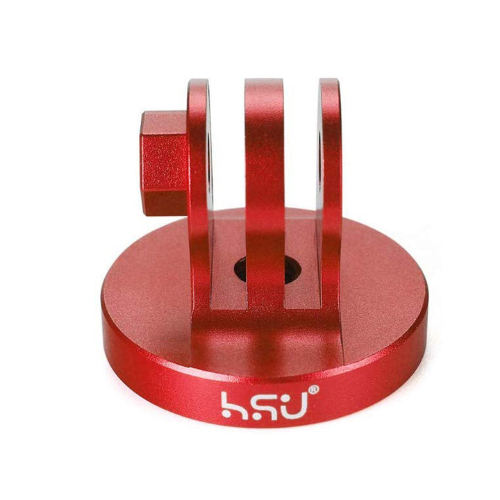 HSU Aluminum Alloy Tripod/Monopod Mount Adapter with Thumbscrew for GoPro/Action Cameras (Red)