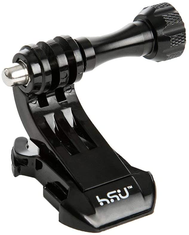 HSU GoPro J-Hook Buckle Mount with Long Thumbscrew Vertical Surface Quick Mounting (4pcs) (Black)