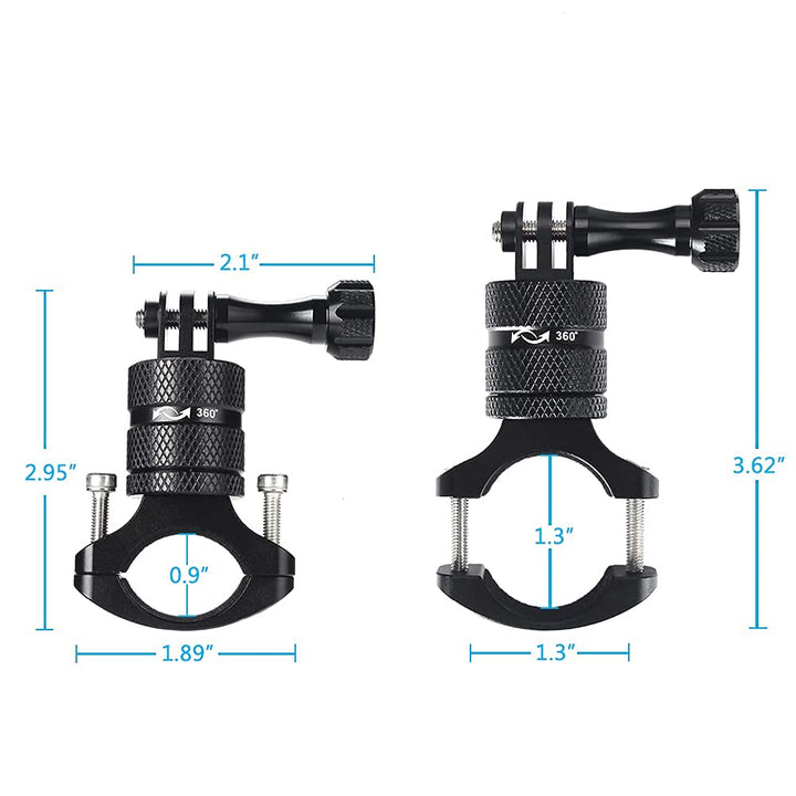 HSU Aluminum Bike Handlebar Mount & Chest Strap Mount for Gopro