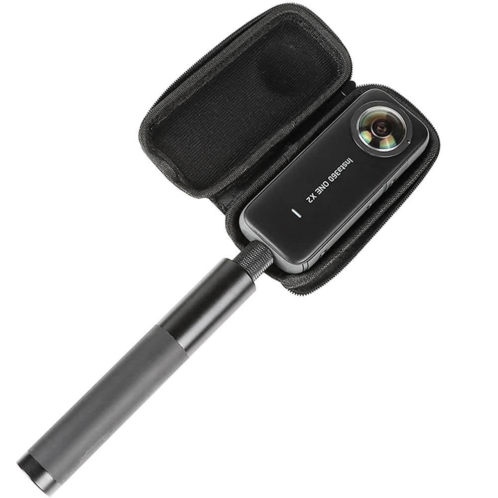 RALSPEC Custodia rigida per Insta360 One X3 / X2 / X Action Camera Selfie Stick custodia protettiva custodia da viaggio, Nero , Compatto RALSPEC Custodia rigida per Insta360 One X3 / X2 / X Action Camera Selfie Stick custodia protettiva custodia da viaggio, Nero , Compatto