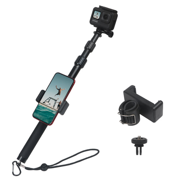 HSU Waterproof Extended Selfie Stick for GoPro & Smartphone