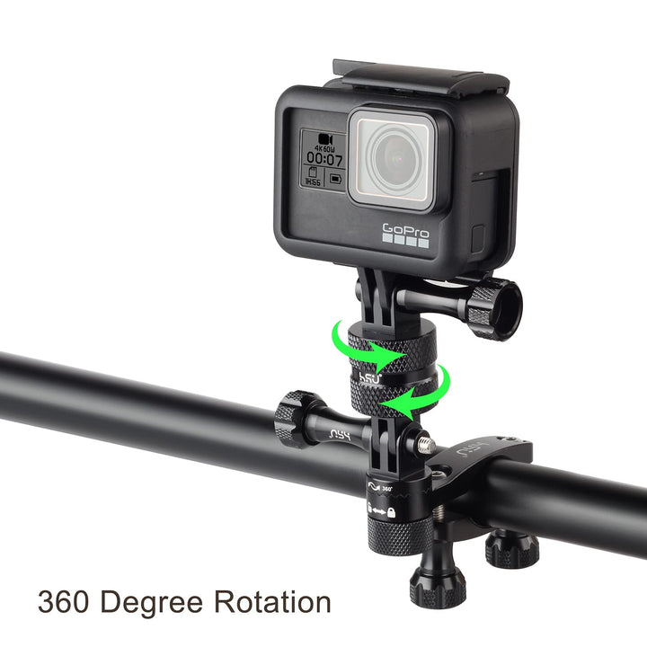 HSU Aluminum 360 Degree Rotation Camera Mount and Super Clamp for GoPr ...