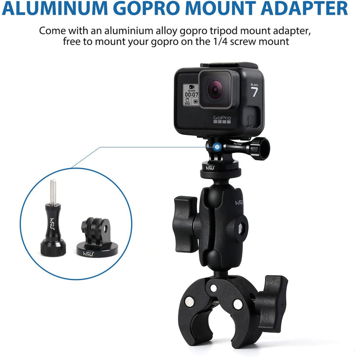 HSU Super Camera Clamp Mount 360° with 1/4"-20 Thread for GoPro