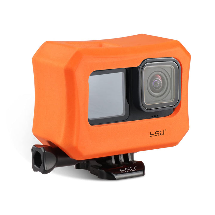 HSU Floaty Case with Long Screw For GoPro Hero10/9 Black (Orange)