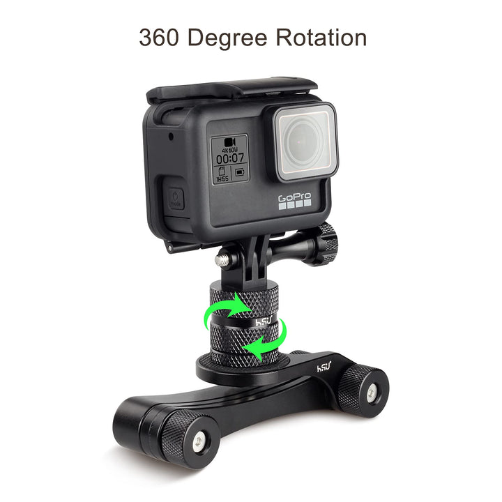 HSU Aluminum 360 Degree Rotation Tripod Adapter for GoPro & Action Cameras