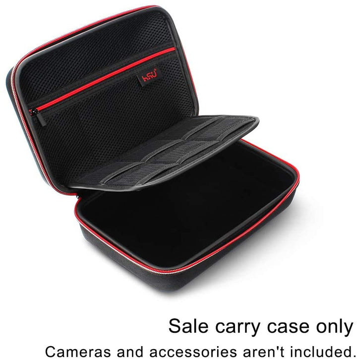 HSU DIY Carrying Case Compatible with Go Pro Hero 9/8/7/6/5/4/3+/3/ Go Pro Hero 2018，DJI Osmo Action Camera, Osmo Pocket, Insta360 ONE X Camera and Accessories