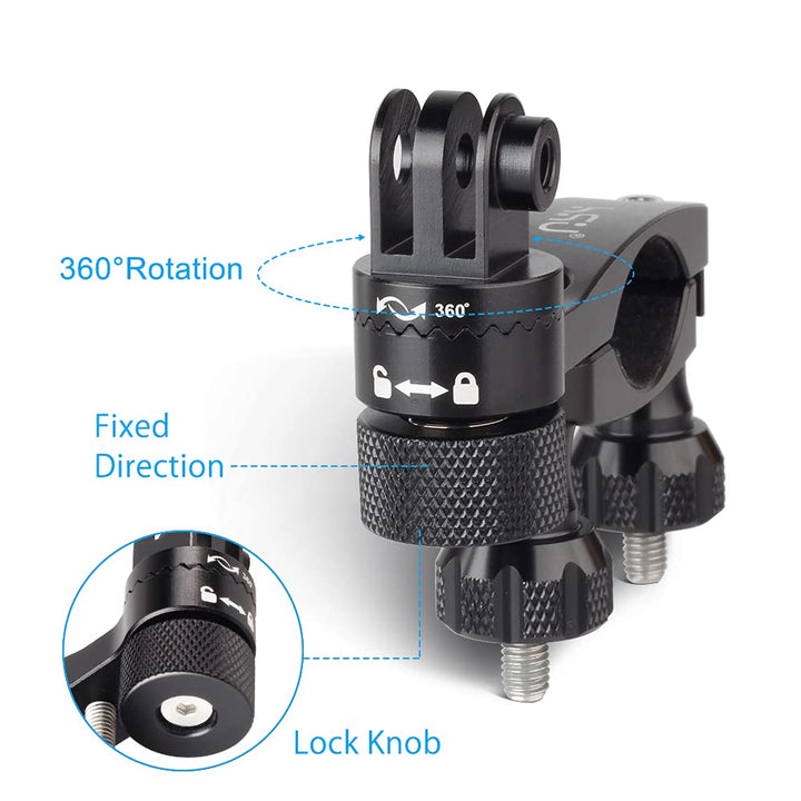 HSU 0.6-1.3inch Bike/Motorcycle Handlebars for Action Cameras