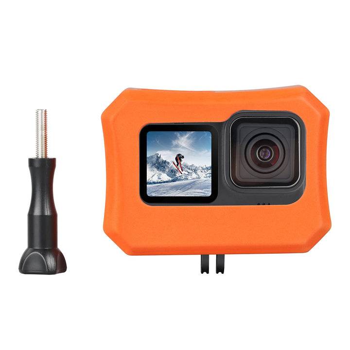 HSU Floaty Case with Long Screw For GoPro Hero10/9 Black (Orange)