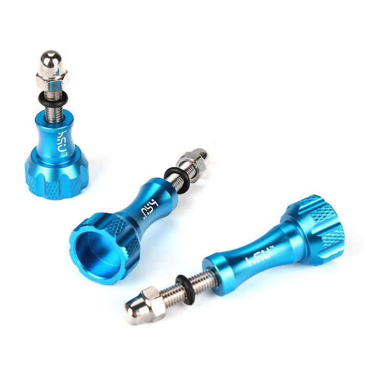 HSU Aluminum Thumbscrew Set & Wrench for GoPro (3pcs) (Blue)
