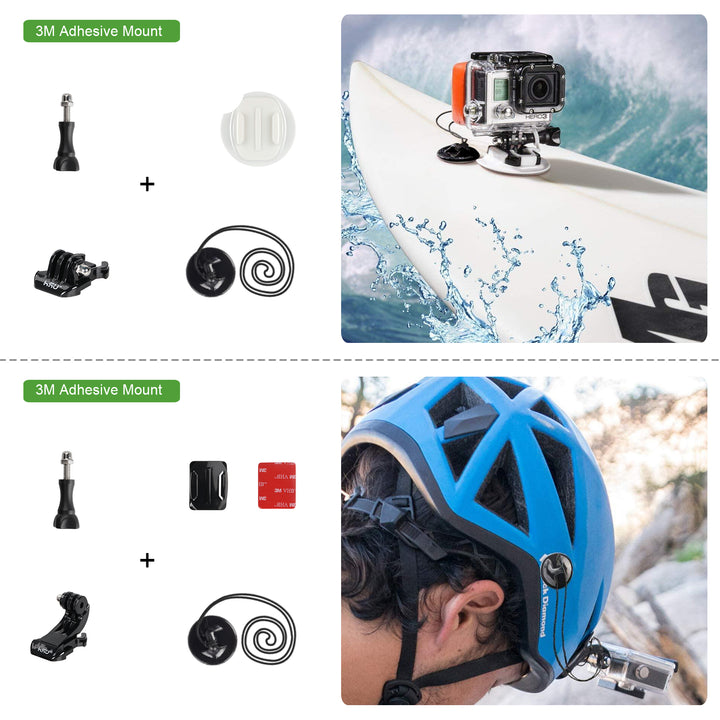 HSU 60-in-1 Accessory Kit for GoPro/DJI/AKASO/Action Cameras
