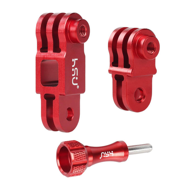 HSU Adjust Aluminum Arm Joints Mount for GoPro Hero/Dji Osmo/Action Camera (Red)