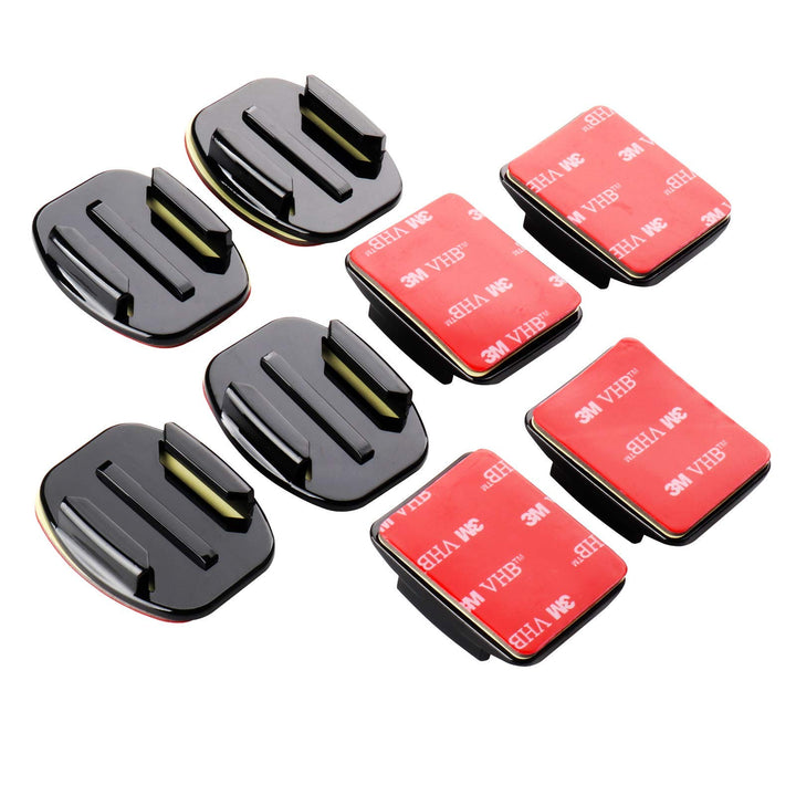 HSU Curved Adhesive Mounts for GoPro (With J-Hook Buckle Mount &Long Thumb Screws)