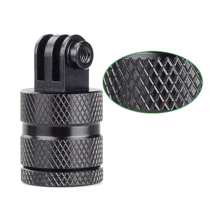 HSU Aluminum 360 Degree Rotation Tripod Adapter for GoPro & Action Cameras