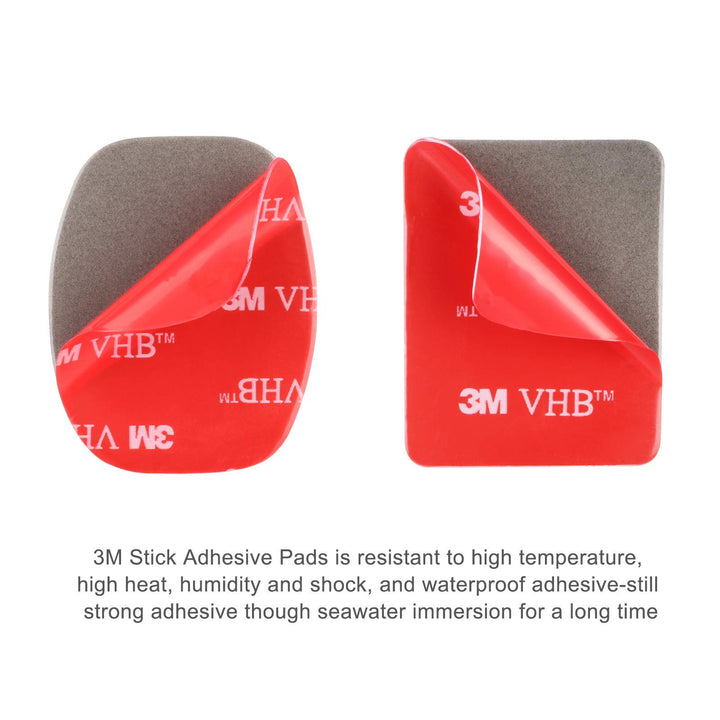 HSU Curved Adhesive Mounts for GoPro (With J-Hook Buckle Mount &Long Thumb Screws)