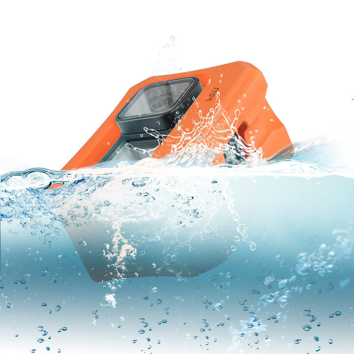 HSU Floaty Case with Long Screw For GoPro Hero10/9 Black (Orange)