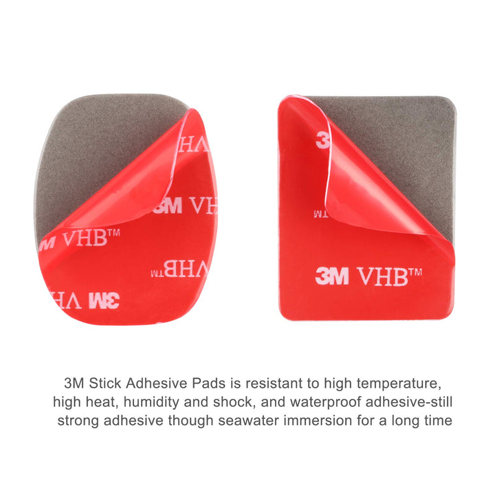 HSU Curved & Flat Adhesive Mounts Used on Helmet/Surfboard/Skiboard for GoPro
