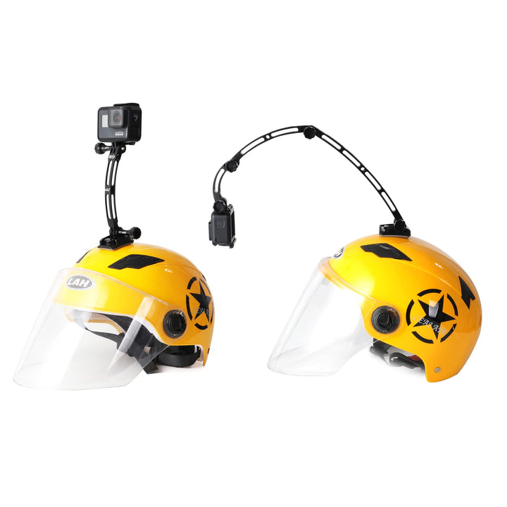 HSU All Aluminum Alloy Curved Extension Kit Mount Helmet for GoPro