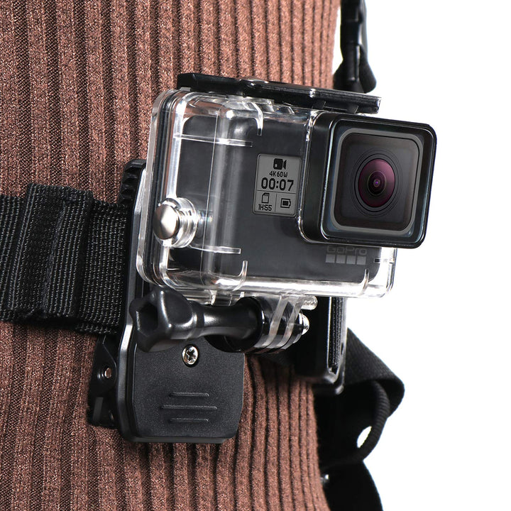 HSU Backpack Strap Clip Holder for GoPro Action Cameras-360 Degree Rotary