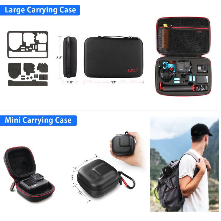 HSU 72 in 1 GoPro Accessory Kit for GoPro Hero 12/11/10/9 Black