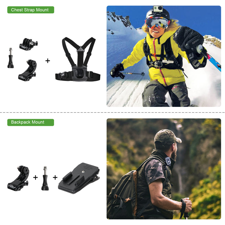 HSU 40-In-1 Accessory Kit for GoPro Hero Series/Dji/AKASO/Action Camera
