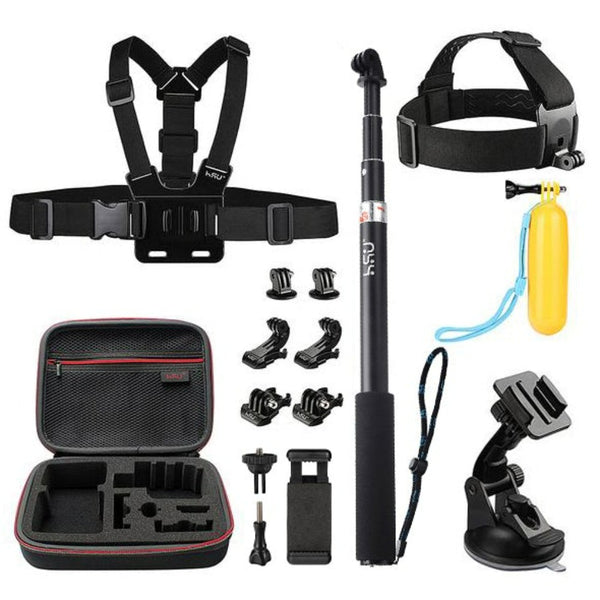 HSU 12-in-1 GoPro Action Camera Accessories Kit
