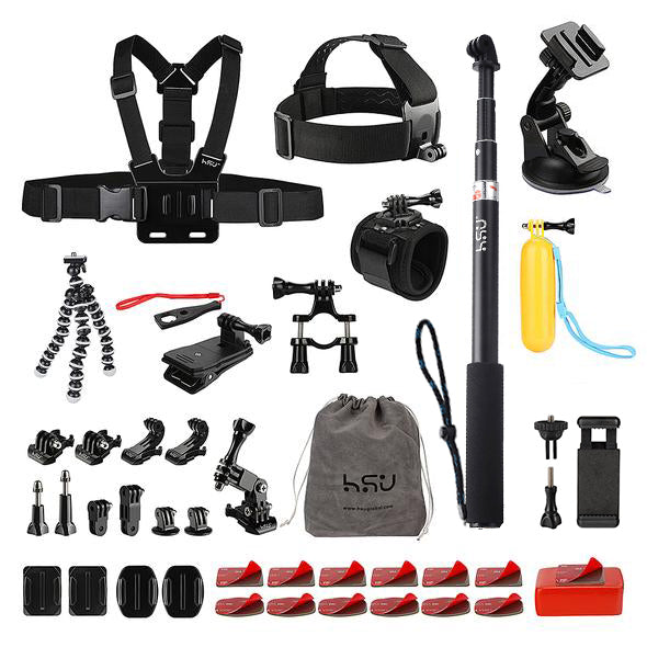HSU 43 in 1 Accessory Kit for GoPro & Other Action Cameras