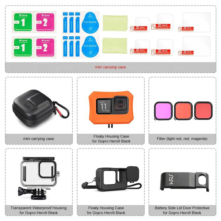 HSU 23 in 1 GoPro Accessories Kit Underwater Kit