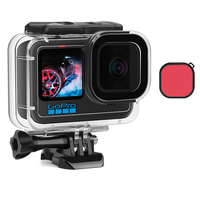 HSU 60M Waterproof Case with Color Filter for GoPro Hero 10/9 Black
