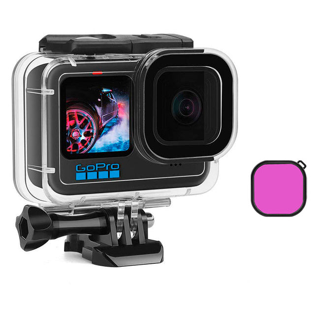 HSU 60M Waterproof Case with Color Filter for GoPro Hero 10/9 Black